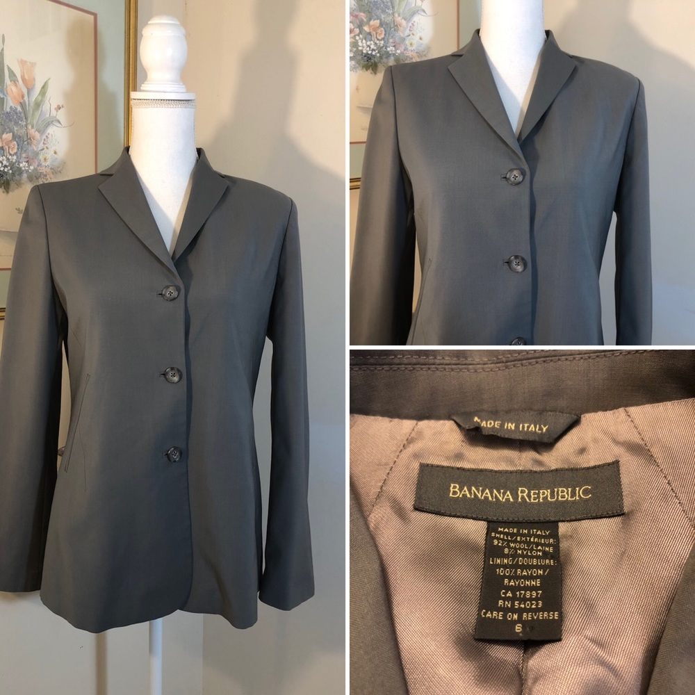 Banana Republic Women’s Wool Suit Jacket Blazer 6